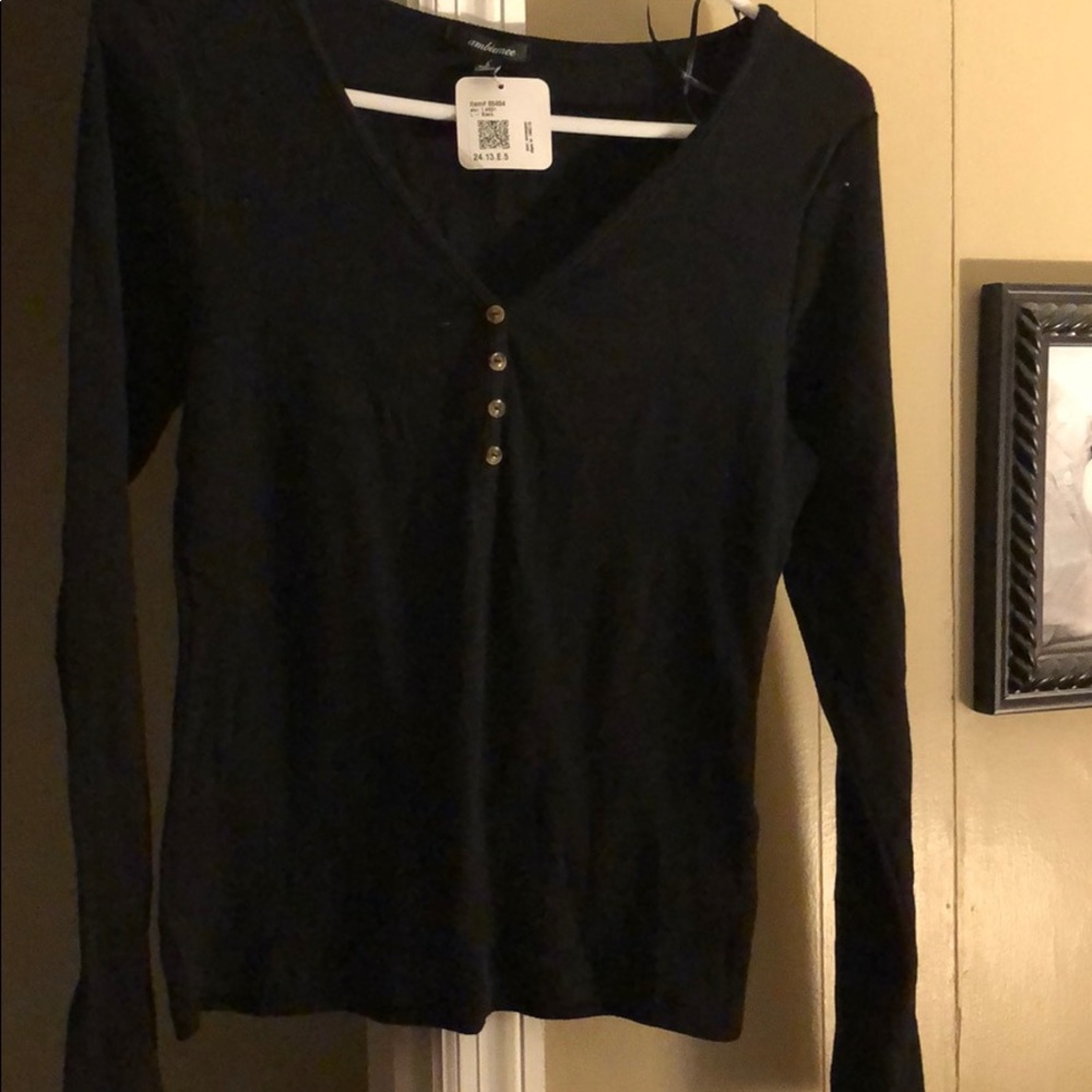 Black Henley top
